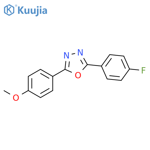 1,3,4-Oxadiazole, 2-(4-fluorophenyl)-5-(4-methoxyphenyl)- structure