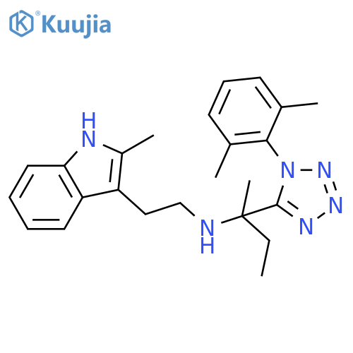 N-1-1-(2,6-Dimethylphenyl)-1H-tetrazol-5-yl-1-methylpropyl-2-methyl-1H-indole-3-ethanamine structure