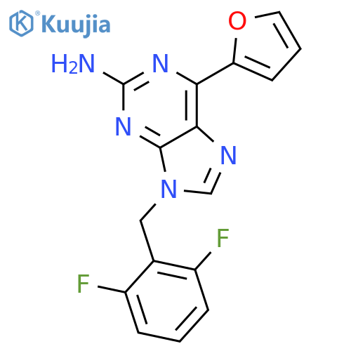 9H-PURIN-2-AMINE, 9-[(2,6-DIFLUOROPHENYL)METHYL]-6-(2-FURANYL)- structure