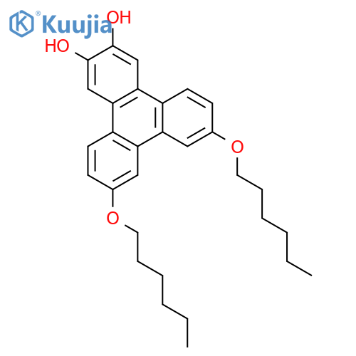 2,3-TRIPHENYLENEDIOL, 7,10-BIS(HEXYLOXY)- structure