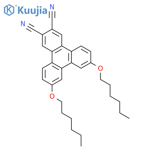 2,3-TRIPHENYLENEDICARBONITRILE, 7,10-BIS(HEXYLOXY)- structure