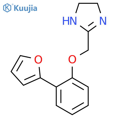 1H-IMIDAZOLE, 2-[[2-(2-FURANYL)PHENOXY]METHYL]-4,5-DIHYDRO- structure