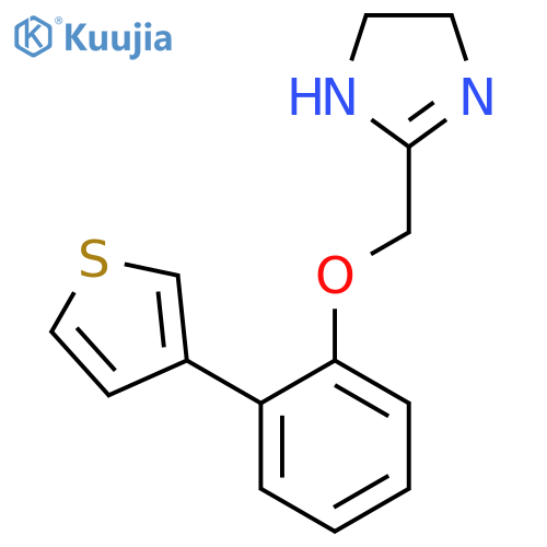 1H-IMIDAZOLE, 4,5-DIHYDRO-2-[[2-(3-THIENYL)PHENOXY]METHYL]- structure
