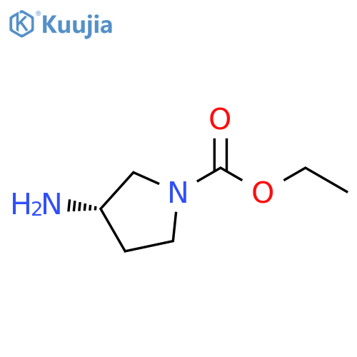 1-Pyrrolidinecarboxylicacid, 3-amino-, ethyl ester, (3S)- structure