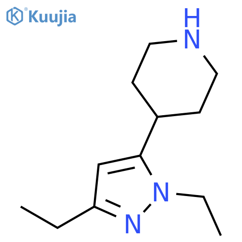 Piperidine,4-(1,3-diethyl-1H-pyrazol-5-yl)- structure