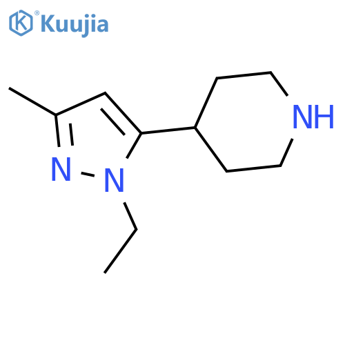 PIPERIDINE, 4-(1-ETHYL-3-METHYL-1H-PYRAZOL-5-YL)- structure