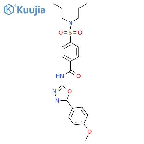 4-(dipropylsulfamoyl)-N-5-(4-methoxyphenyl)-1,3,4-oxadiazol-2-ylbenzamide structure