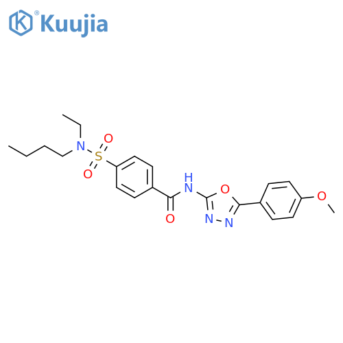 4-butyl(ethyl)sulfamoyl-N-5-(4-methoxyphenyl)-1,3,4-oxadiazol-2-ylbenzamide structure
