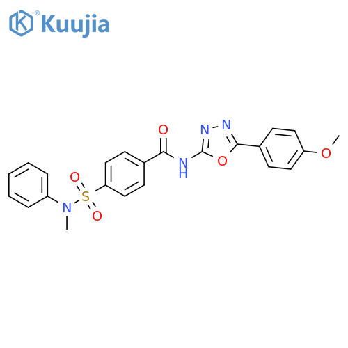 N-5-(4-methoxyphenyl)-1,3,4-oxadiazol-2-yl-4-methyl(phenyl)sulfamoylbenzamide structure