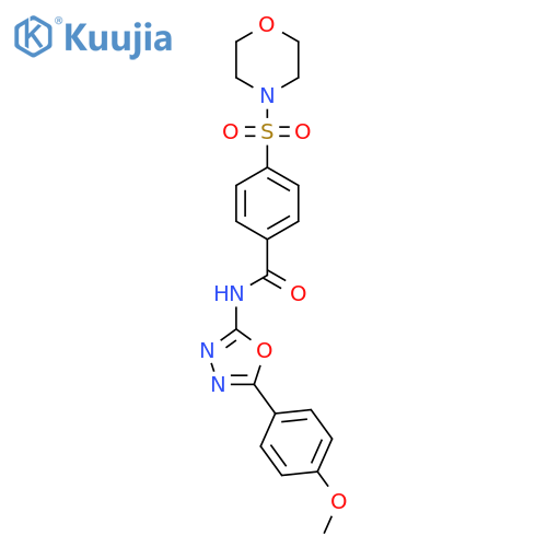 N-5-(4-methoxyphenyl)-1,3,4-oxadiazol-2-yl-4-(morpholine-4-sulfonyl)benzamide structure