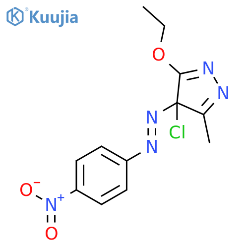4H-Pyrazole, 4-chloro-3-ethoxy-5-methyl-4-[(4-nitrophenyl)azo]- structure