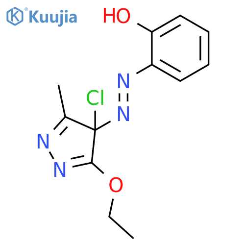 Phenol, 2-[(4-chloro-3-ethoxy-5-methyl-4H-pyrazol-4-yl)azo]- structure