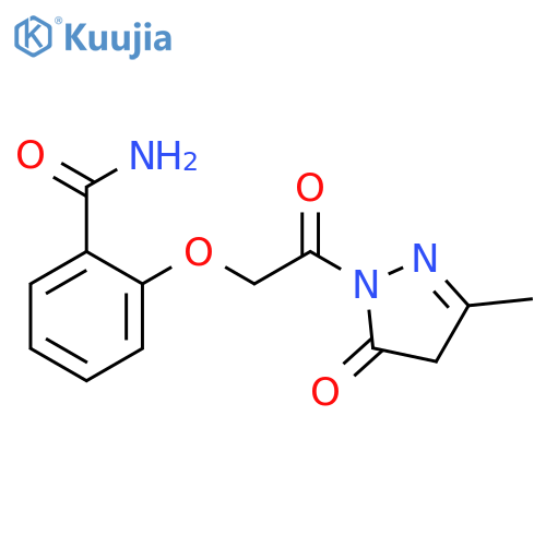 Benzamide, 2-[2-(4,5-dihydro-3-methyl-5-oxo-1H-pyrazol-1-yl)-2-oxoethoxy]- structure