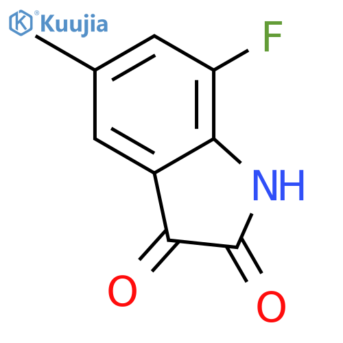 7-fluoro-5-methyl-2,3-dihydro-1H-indole-2,3-dione structure