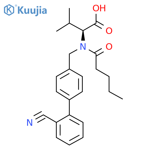 N-[(2'-Cyano-4-biphenylyl)methyl]-N-pentanoyl-L-valine structure