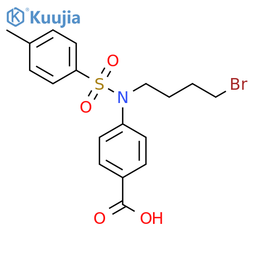 Benzoic acid, 4-[(4-bromobutyl)[(4-methylphenyl)sulfonyl]amino]- structure