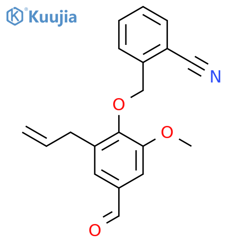 2-{[4-Formyl-2-methoxy-6-(prop-2-en-1-yl)phenoxy]methyl}benzonitrile structure