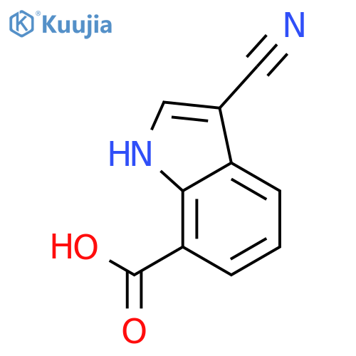 3-Cyano-1H-indole-7-carboxylic Acid structure