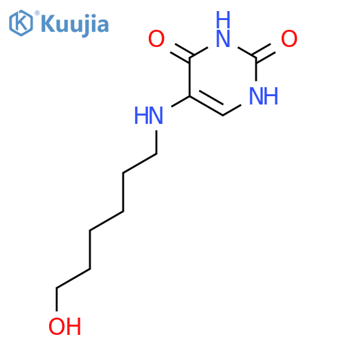 2,4(1H,3H)-PYRIMIDINEDIONE, 5-[(6-HYDROXYHEXYL)AMINO]- structure