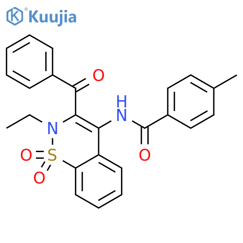 <br>N-(3-Benzoyl-2-ethyl-1,1-dioxo-1,2-dihydro-1lambda*6*-benzo[e][1,2]thiazin- 4-yl)-4-methyl-benzamide structure