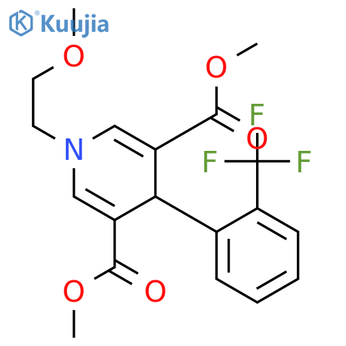 <br>dimethyl 1-(2-methoxyethyl)-4-[2-(trifluoromethyl)phenyl]-1,4-dihydro-3,5-p yridinedicarboxylate structure