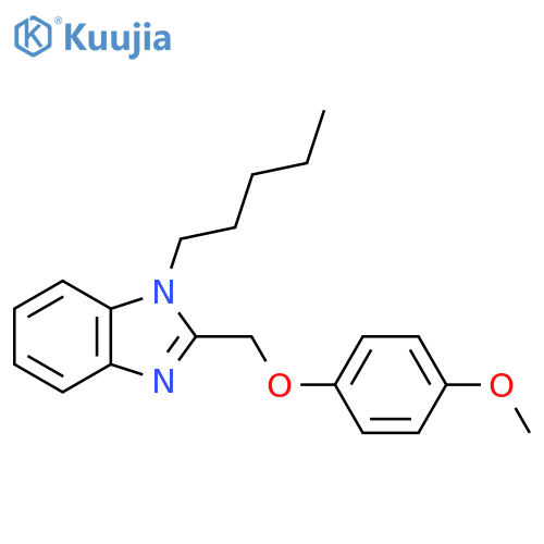 2-(4-methoxyphenoxy)methyl-1-pentyl-1H-1,3-benzodiazole structure