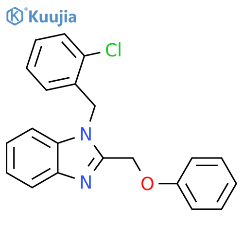 1-[(2-chlorophenyl)methyl]-2-(phenoxymethyl)-1H-1,3-benzodiazole structure