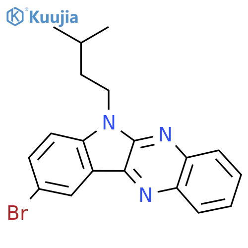 9-bromo-6-(3-methylbutyl)-6H-indolo2,3-bquinoxaline structure