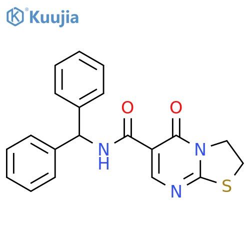 N-(diphenylmethyl)-5-oxo-2H,3H,5H-1,3thiazolo3,2-apyrimidine-6-carboxamide structure