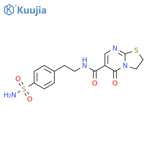 5-oxo-N-2-(4-sulfamoylphenyl)ethyl-2H,3H,5H-1,3thiazolo3,2-apyrimidine-6-carboxamide structure