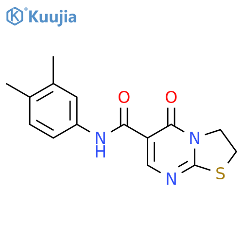 N-(3,4-dimethylphenyl)-5-oxo-2H,3H,5H-1,3thiazolo3,2-apyrimidine-6-carboxamide structure