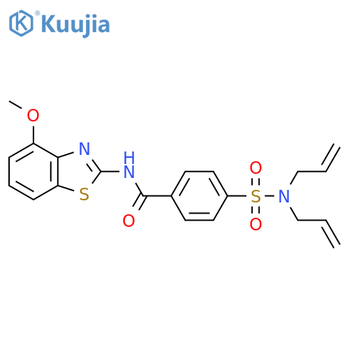 4-bis(prop-2-en-1-yl)sulfamoyl-N-(4-methoxy-1,3-benzothiazol-2-yl)benzamide structure