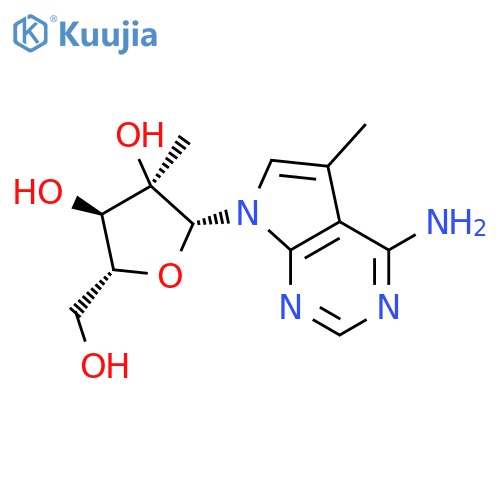 7H-Pyrrolo[2,3-d]pyrimidin-4-amine,5-methyl-7-(2-C-methyl-b-D-ribofuranosyl)- structure
