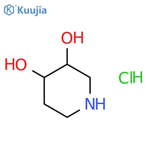 trans-piperidine-3,4-diol;hydrochloride structure