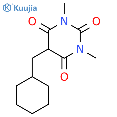 2,4,6(1H,3H,5H)-Pyrimidinetrione, 5-(cyclohexylmethyl)-1,3-dimethyl- structure