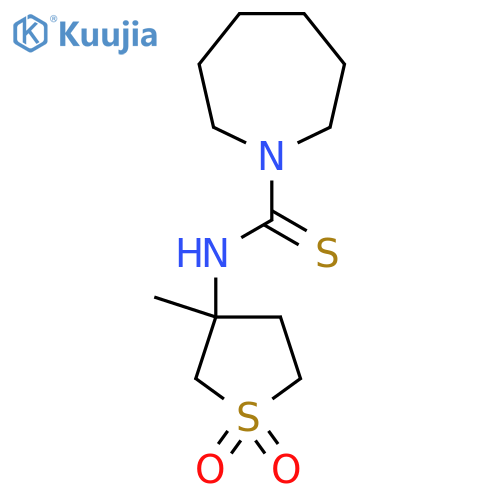N-(3-methyl-1,1-dioxo-1lambda6-thiolan-3-yl)azepane-1-carbothioamide structure