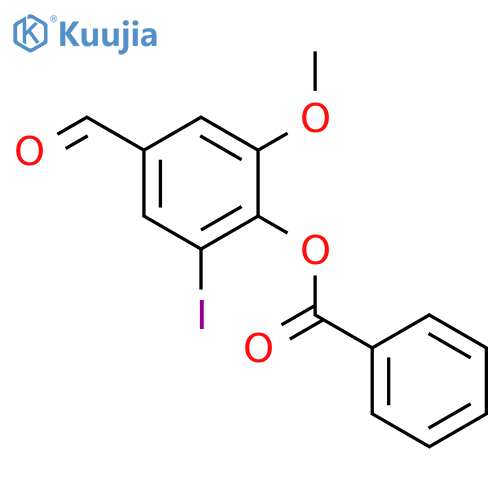 4-Formyl-2-iodo-6-methoxyphenyl benzoate structure