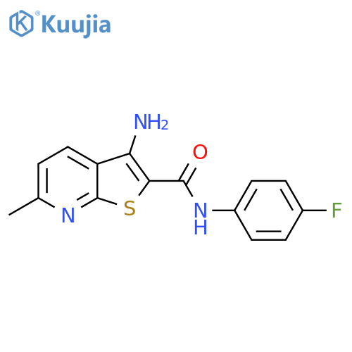 3-amino-N-(4-fluorophenyl)-6-methylthieno2,3-bpyridine-2-carboxamide structure