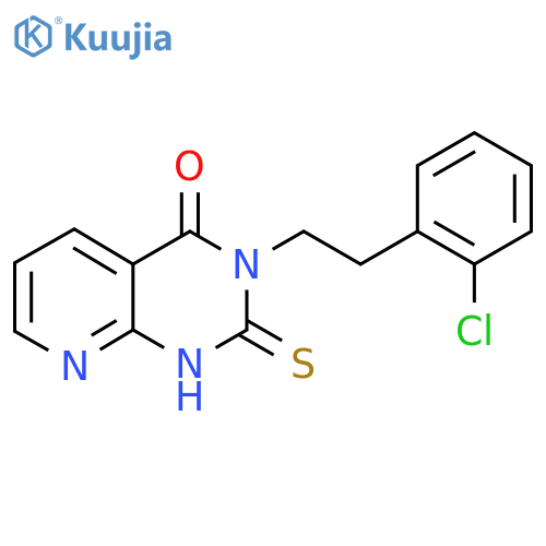 3-2-(2-chlorophenyl)ethyl-2-sulfanylidene-1H,2H,3H,4H-pyrido2,3-dpyrimidin-4-one structure