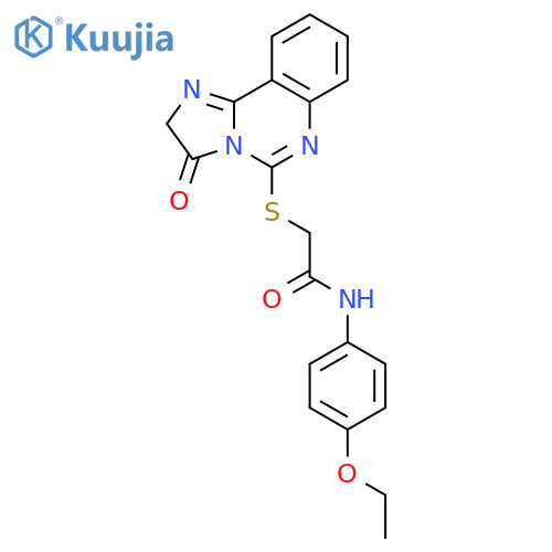 N-(4-ethoxyphenyl)-2-({3-oxo-2H,3H-imidazo1,2-cquinazolin-5-yl}sulfanyl)acetamide structure