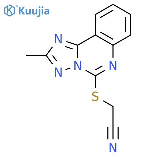 2-({2-methyl-1,2,4triazolo1,5-cquinazolin-5-yl}sulfanyl)acetonitrile structure