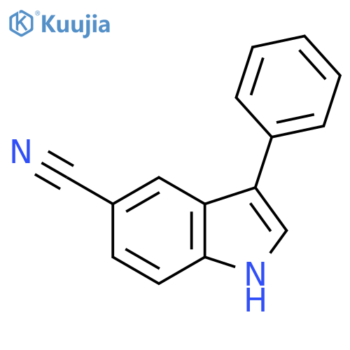 3-phenyl-1H-indole-5-carbonitrile structure