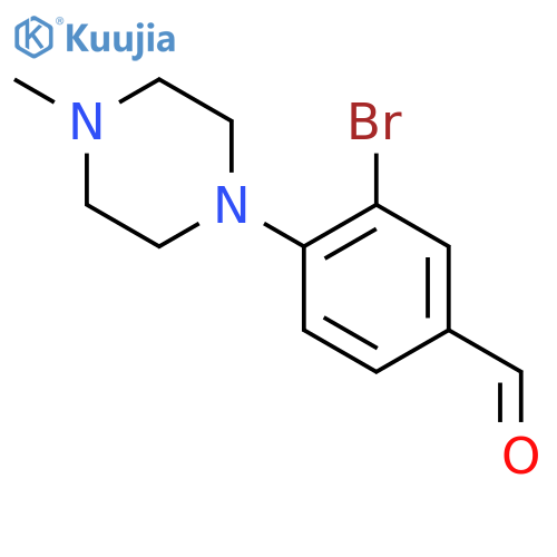3-Bromo-4-(4-methyl-1-piperazinyl)benzaldehyde structure