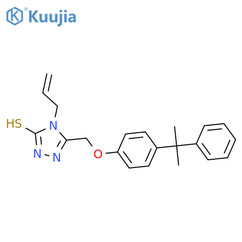 4-Allyl-5-{4-(1-methyl-1-phenylethyl)phenoxymethyl}-4H-1,2,4-triazole-3-thiol structure