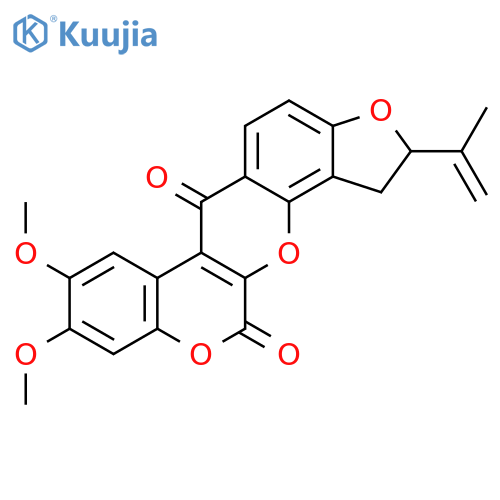 8,9-dimethoxy-2-(prop-1-en-2-yl)-1,2-dihydrochromeno[3,4-b]furo[2,3-h]chromene-6,12-dione structure