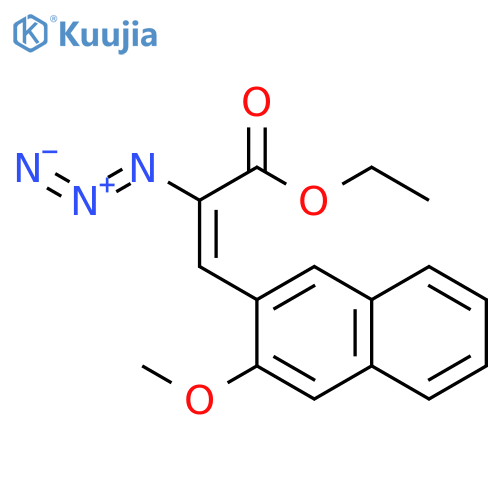 2-Propenoic acid, 2-azido-3-(3-methoxy-2-naphthalenyl)-, ethyl ester structure