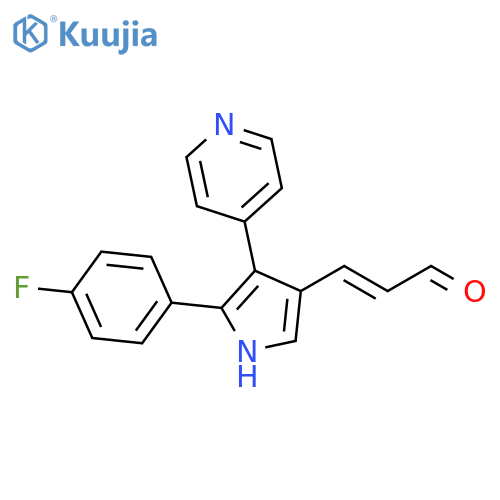 2-PROPENAL, 3-[5-(4-FLUOROPHENYL)-4-(4-PYRIDINYL)-1H-PYRROL-3-YL]- structure