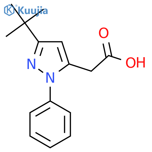 2-(3-Tert-butyl-1-phenyl-1H-pyrazol-5-yl)acetic acid structure