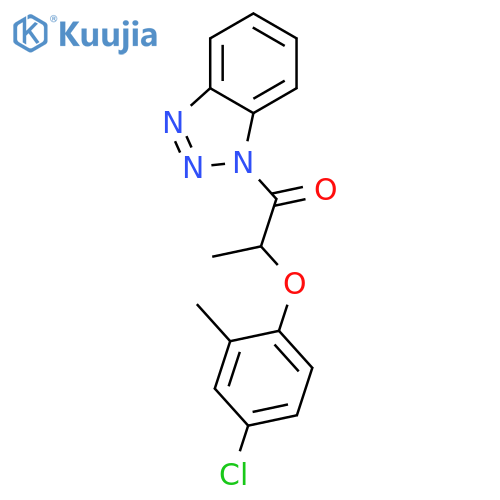 1-(1H-benzotriazol-1-yl)-2-(4-chloro-2-methylphenoxy)propan-1-one structure