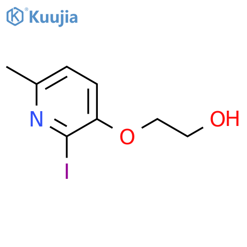 2-[(2-iodo-6-methyl-3-pyridinyl)oxy]Ethanol structure